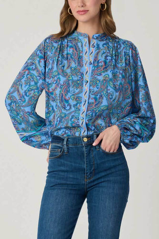 Shoshanna Cameron Top Blue Multi