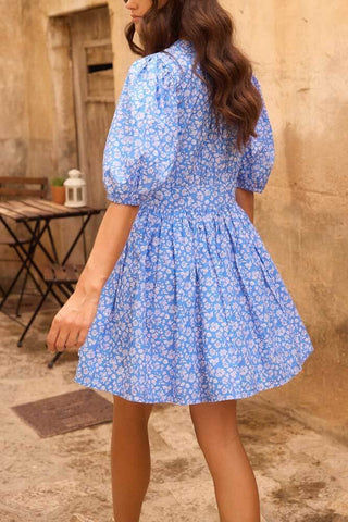 ditsy blue dress Draper James Selena V-Neck Midi Dress