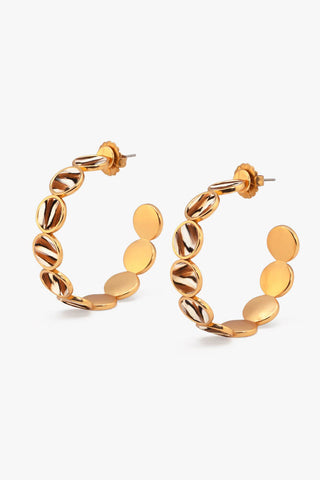 Brackish Tiger Hoop Earring