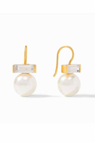 Charlotte Earring Cubic Zirconia & Shell Pearl