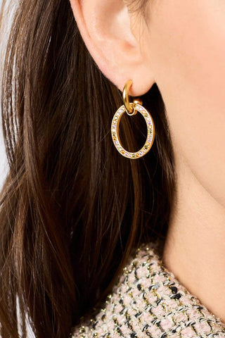 Julie Vos Stardust 6 in 1 Clear Crystal Earring