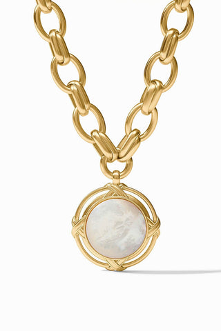 Essex Statement Necklace MOP Gold