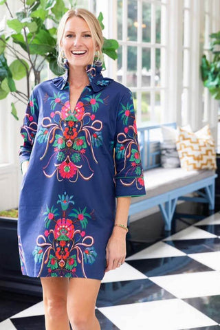 Aramenta Blue Bouvier Short Dress