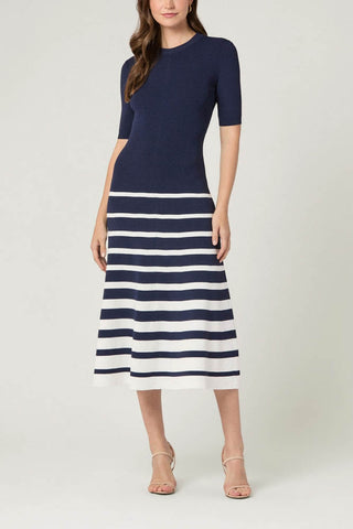 Casey Dress Navy Stripe