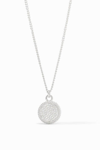 Julie Vos Fleur-de-Lis Solitaire Necklace Cubic Zirconia Silver