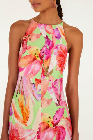 Farm Rio Artsy Flora Sleeveless Midi Dress