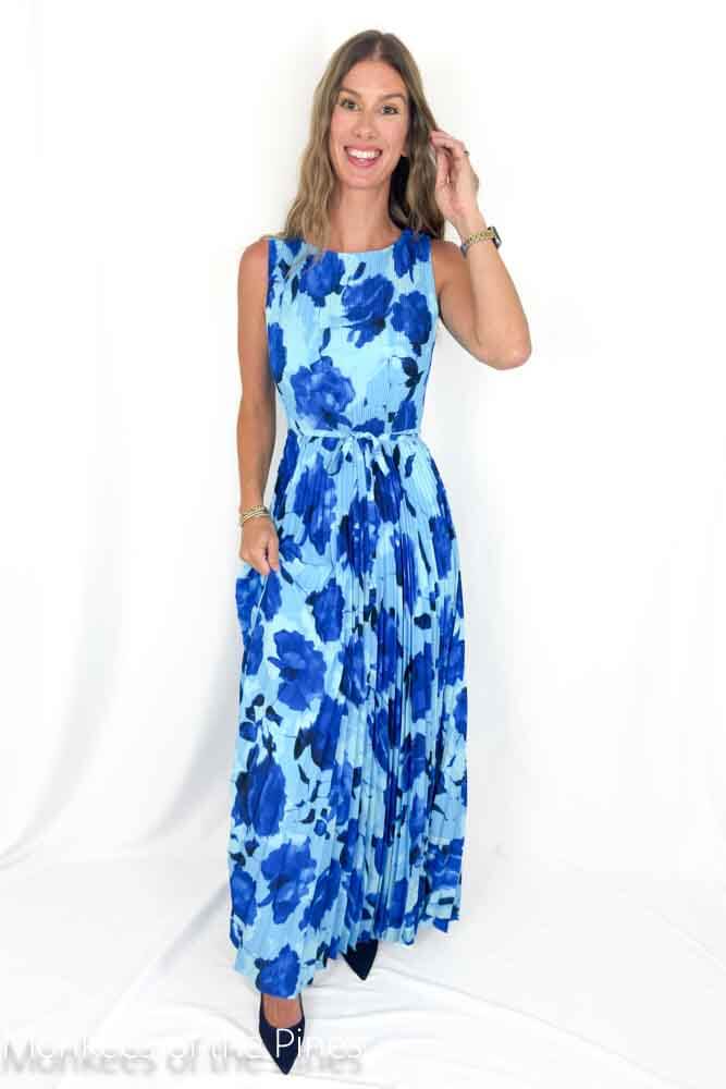 Milly Jasmine Pleat Blue Floral Monkee's of the Pines Milly Jasmine Pleat Blue Floral Monkee's of the Pines